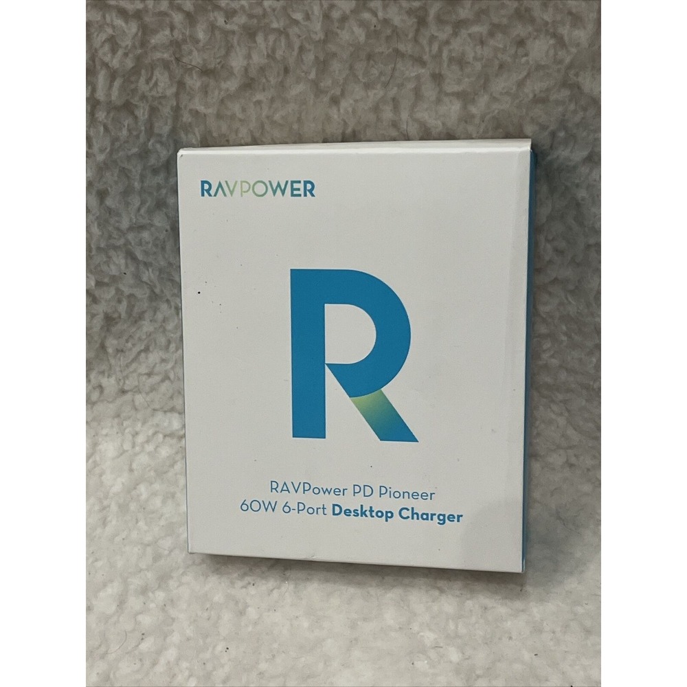 RAVPower USB Charger 60W  6-Port Desktop USB Charging Station‎ fast charge